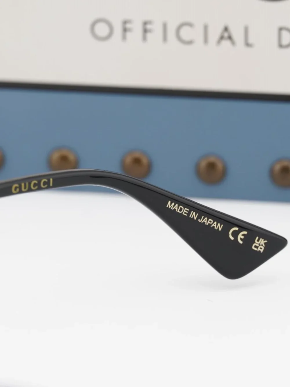 Gucci GG0607OK 003 Round Eyeglasses - Black/Gold 50mm